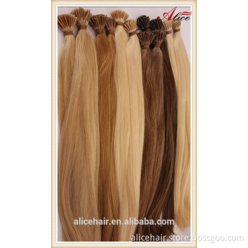 Wholesale indian remy fusion i tip hair extension